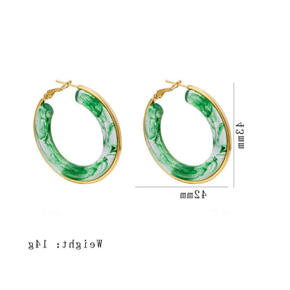 Acrylic resin earrings