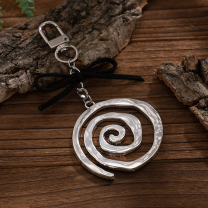 Spiral pendant keychain necklace