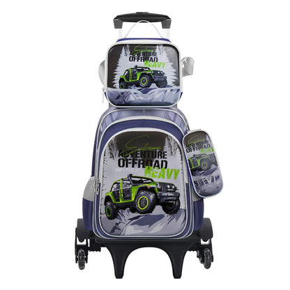 Tie rod schoolbag lunch bag pencil case 3D leather