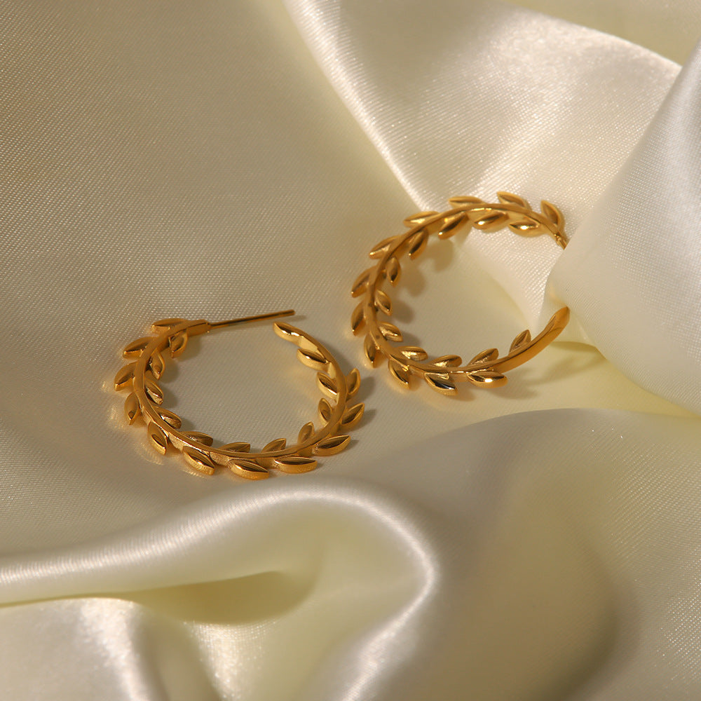 C-Shaped Stainless Steel Earrings