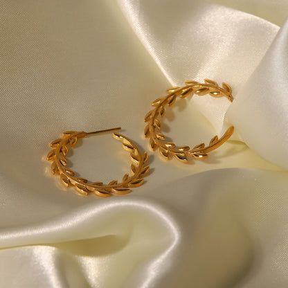 C-Shaped Stainless Steel Earrings