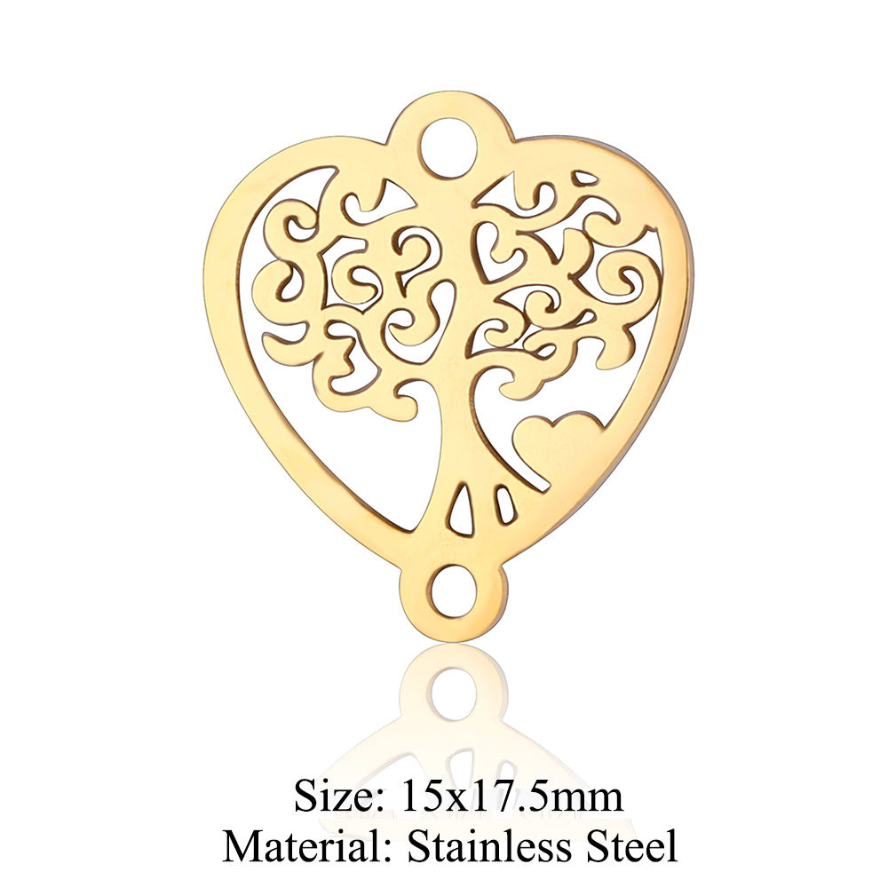 5 pcs/titanium steel accessories Tree of Litfe pendan