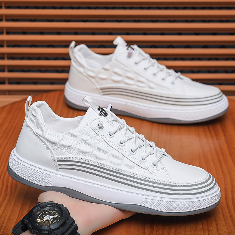 Breathable Ice Silk Soft-Sole White Slip-On Shoes