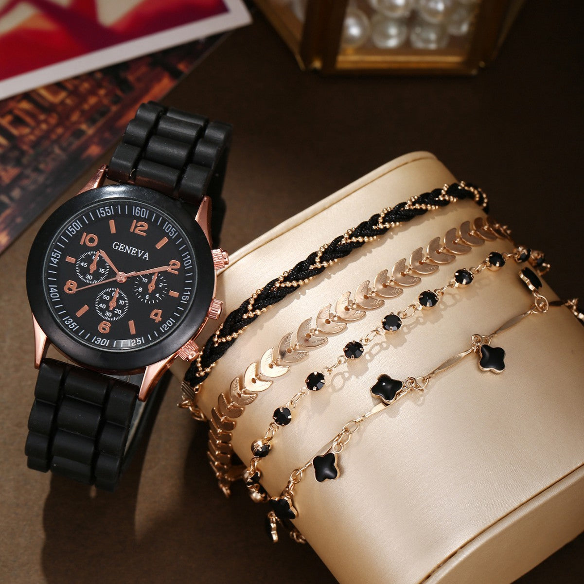 GENEVA Men's Watch Bracelet Set