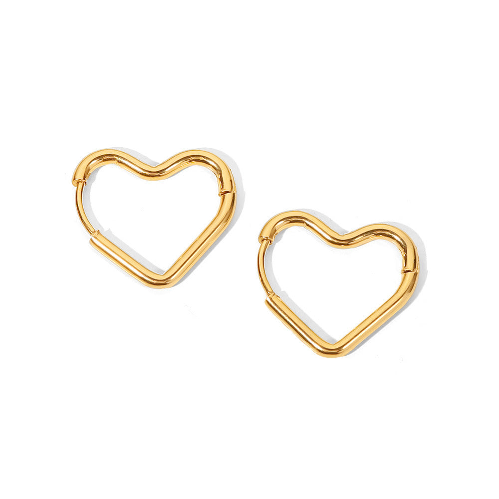 Women's Non-Fading Titanium Steel Love Stud Earrings