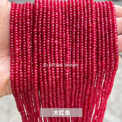 2 * 3Mm colorful chalcedony abacus beads loose beads