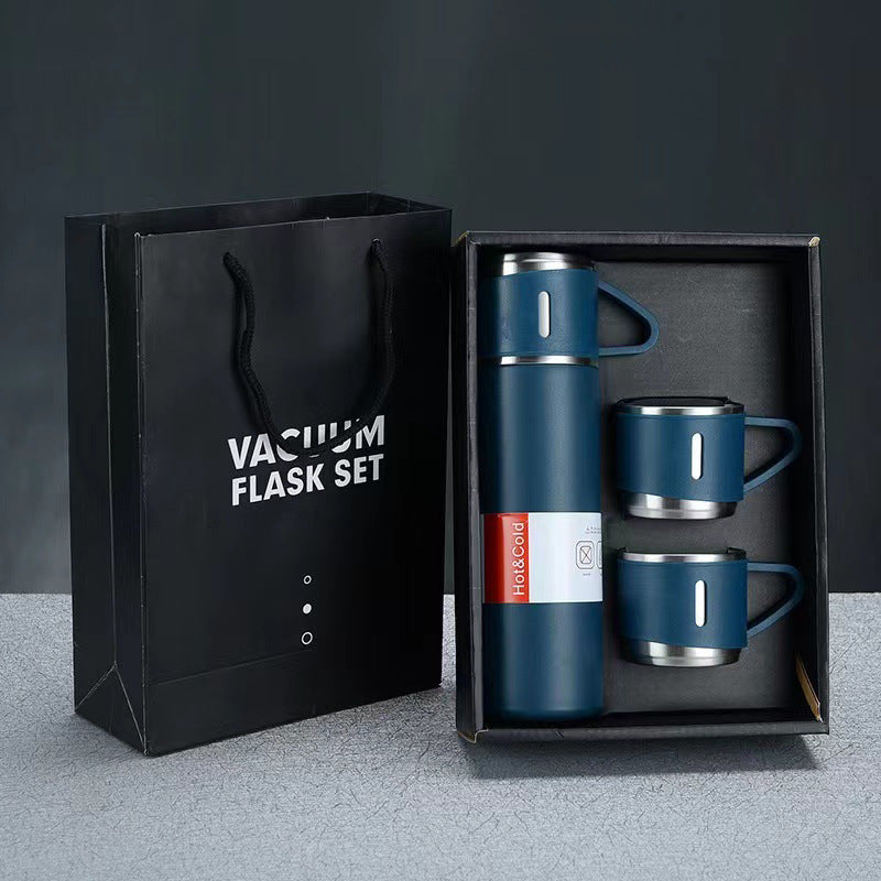 A cup of three-lid thermos cup gift set cup