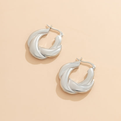 Pendientes vintage con forma de botón 