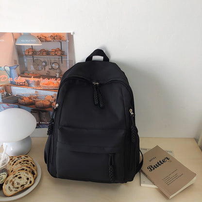 Solid color large capacity travel backpack