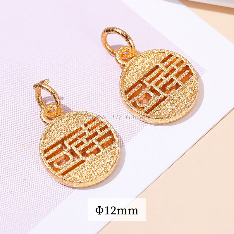 Ancient gold bell lotus abacus pendant