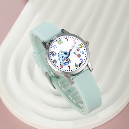 Animal Dial Round Quartz Watch Jewelry Set