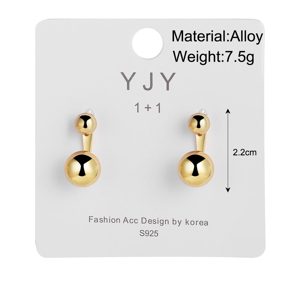 Metal Ball Stud Earrings