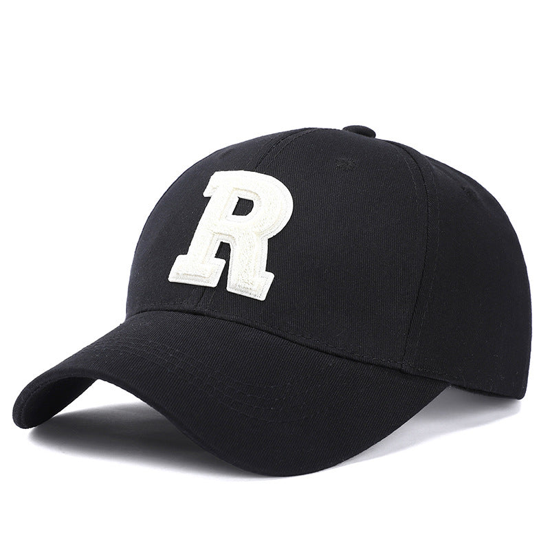 R Letter All-Season Sun Protection Duckbill Cap