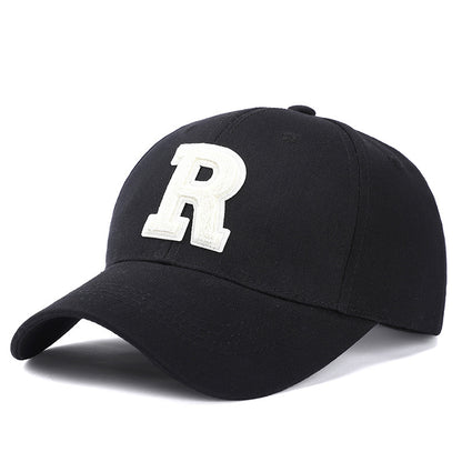 R Letter All-Season Sun Protection Duckbill Cap