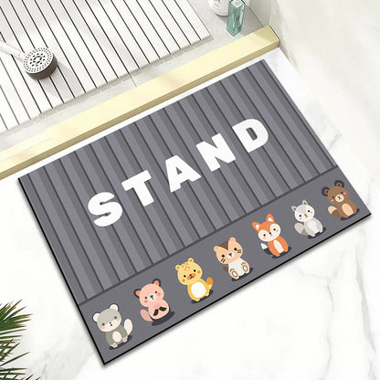 Cartoon diatomaceous earth bath mat