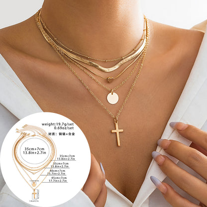 Cross Multi-layer Necklace Women's Necklace