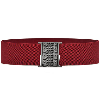 Belt Gold pair buckle elastic belt