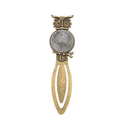 Vintage Owl Bookmark Handmade Agate Slice Bookmark