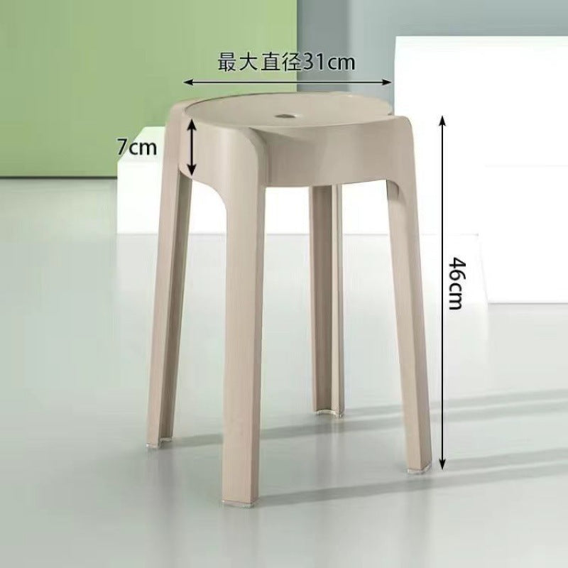 Thick Plastic Stool Stackable Home