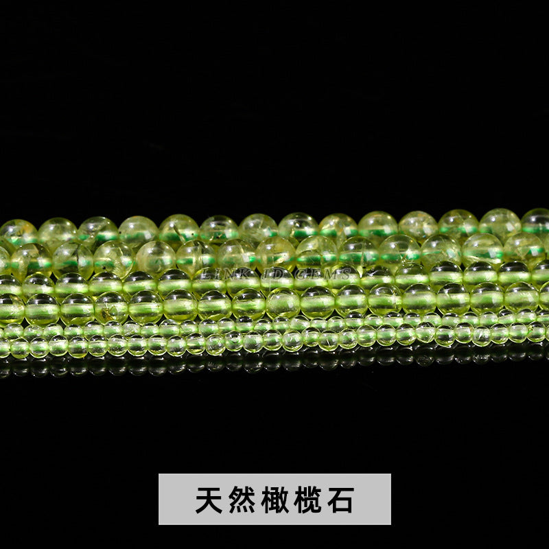 2-4Mm natural olivine loose bead bracelet