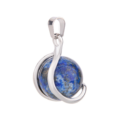 Pingente em forma de U com conta giratória livre de cristal 