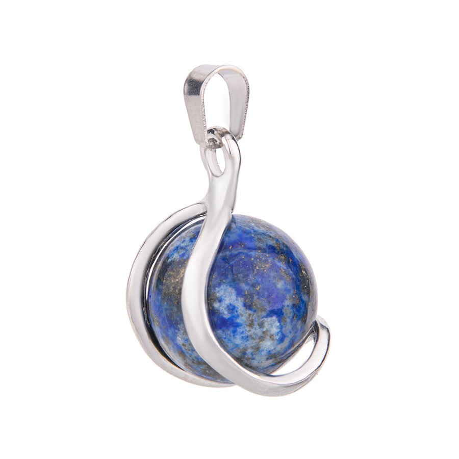 Pingente em forma de U com conta giratória livre de cristal 