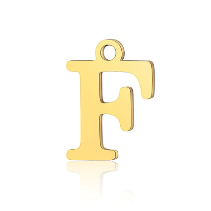 5 pcs/bag letter titanium steel letter pendant