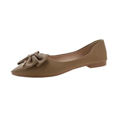 Bow pointed women's flats