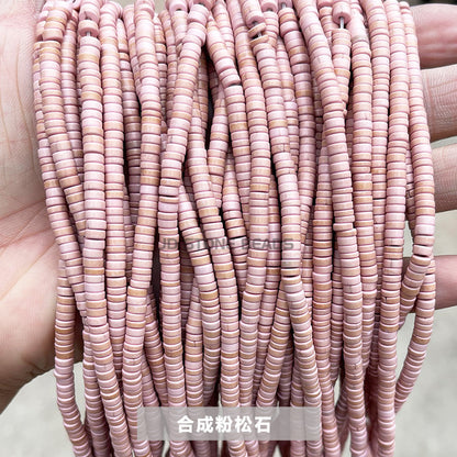 2 * 4Mm multicolor synthetic turquoise right-angle disc loose beads