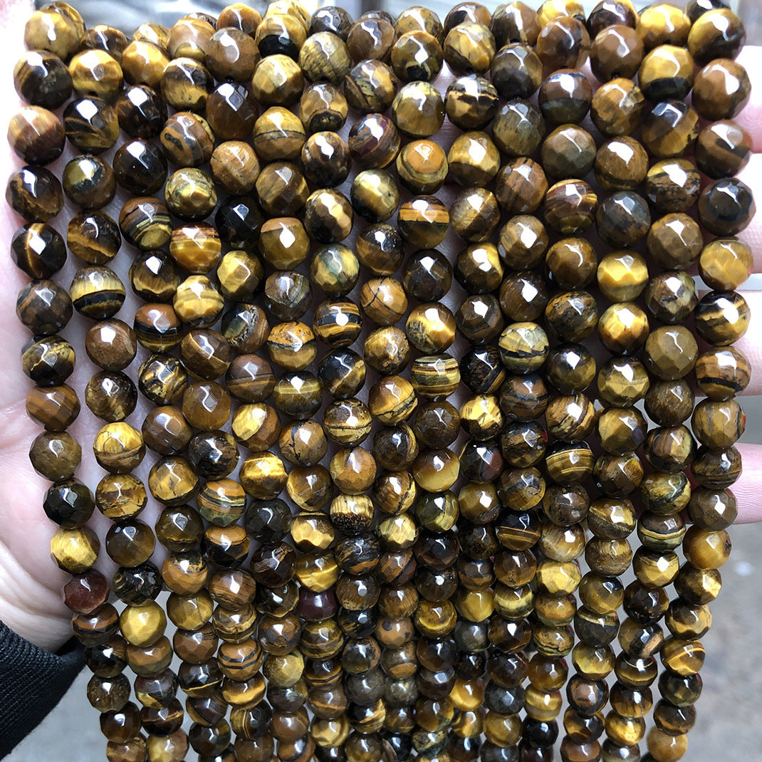 Tiger's eye stone loose beads DIY jewelry accessories