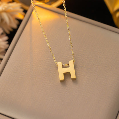 fashionH shape titanium steel necklace