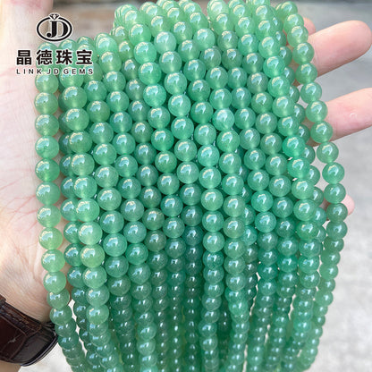 Green Dongling jade loose beads handmade beaded round beads