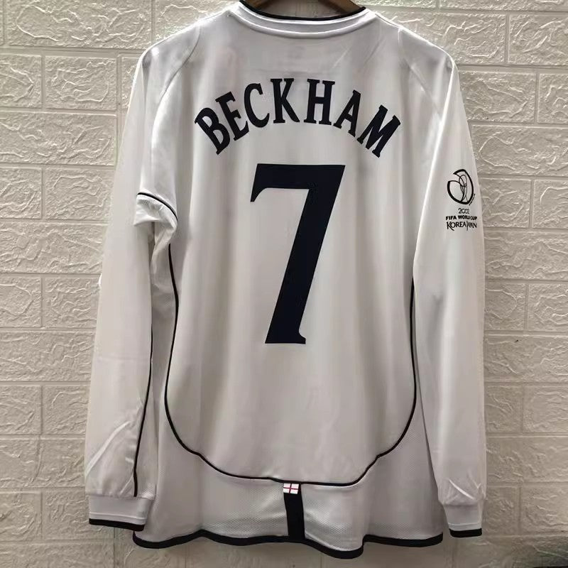 2002 World Cup England 7 Beckham Lampard Owen Home Jersey