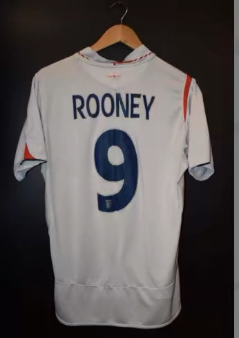 2006 England World Cup 7 Beckham 4 Gerrard Retro Long/Short Sleeve Jersey