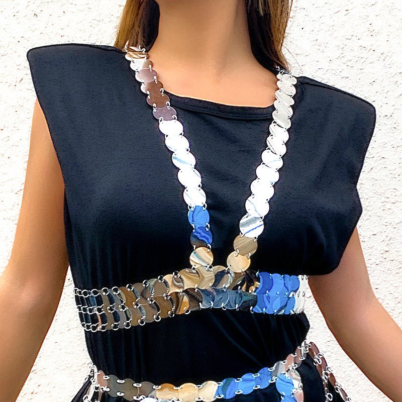 Handmade one-piece fringed clothing women