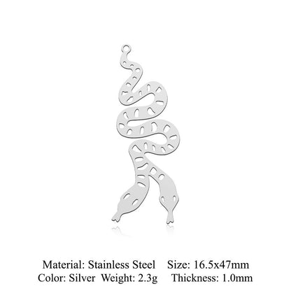 5 pcs/pack Hummingbird Moth Titanium Steel Pendant