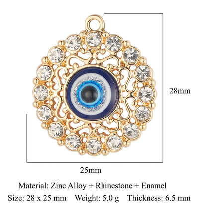 5 pcs/bag, palm eye, alloy necklace, earrings, pendant.