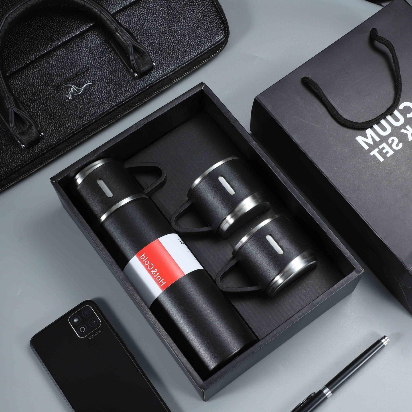 Gift Mug Gift Box Set One Mug with Three Lids