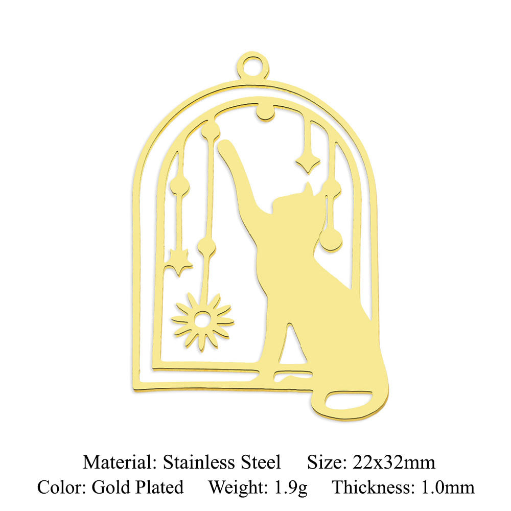 5 pcs/pack Hummingbird Moth Titanium Steel Pendant