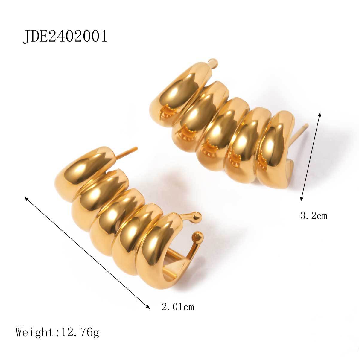 Striped Hollow Earrings