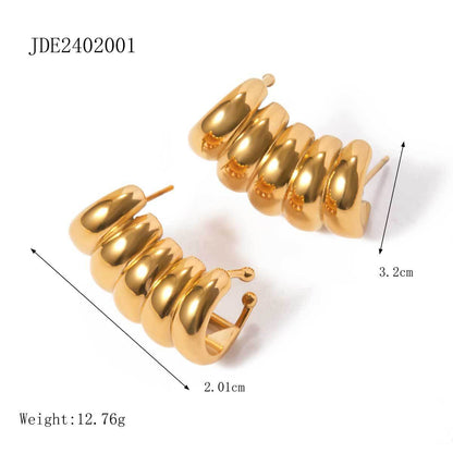 Striped Hollow Earrings
