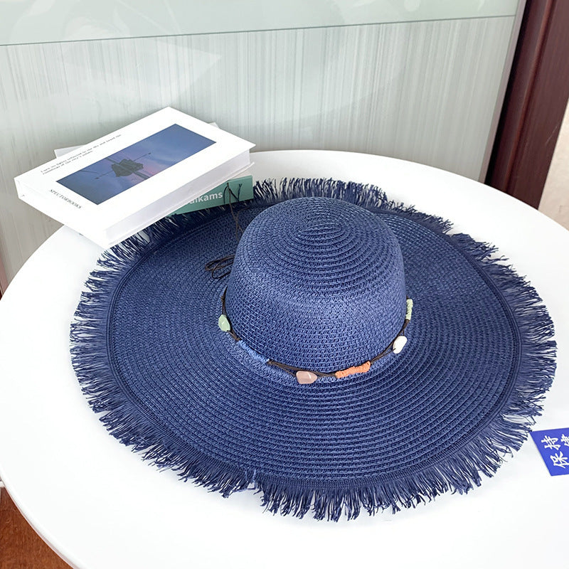 Summer UV Protection Wide-Brim Straw Hat New Sun Hat