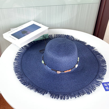 Summer UV Protection Wide-Brim Straw Hat New Sun Hat