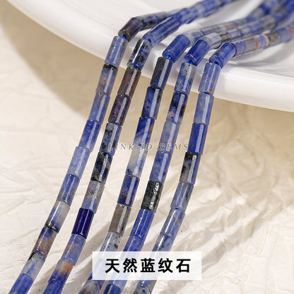 4 * 2Mm natural crystal round tube loose beads