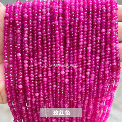 2 * 3Mm colorful chalcedony abacus beads loose beads