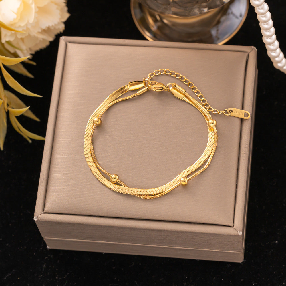 18K Gold Titanium Steel Bracelet