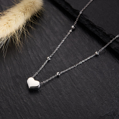 Silver Titanium Steel Necklace Strip
