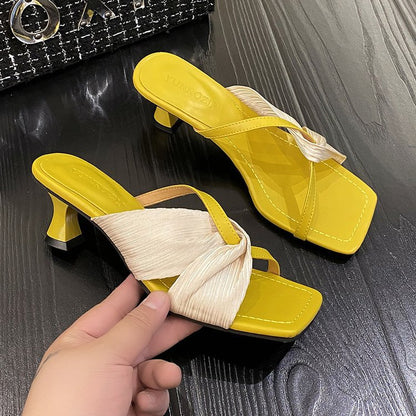 Square toe slippers