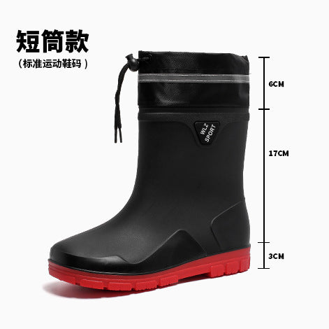 Rain shoes men's non-slip, wear-resistant and waterproof