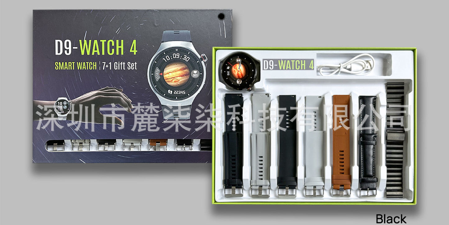 Reloj deportivo con pantalla redonda D9 Watch4 con llamadas por Bluetooth 7 en 1 